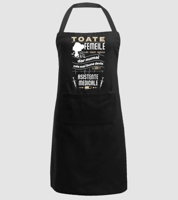 toate femeile se nasc egale, dar numai cele mai bune devin asistente medicale model negru pe tricou
