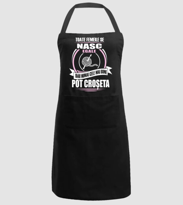 Toate femeile se nasc egale, dar numai cele mai bune pot croșeta model negru pe tricou