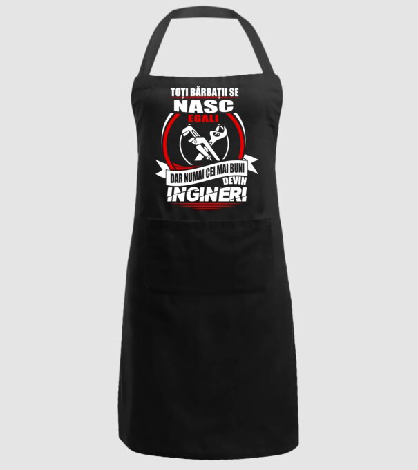Toți bărbații se nasc egali ingineri model negru pe tricou