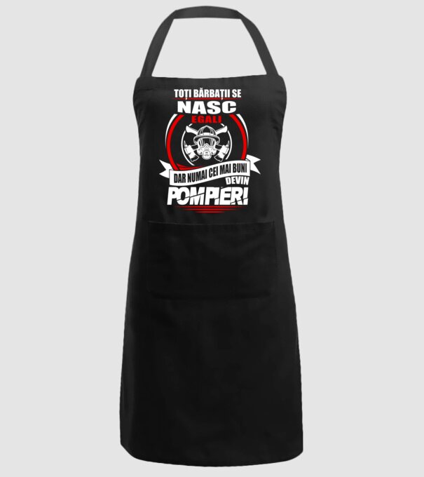 Toți bărbații se nasc egali pompieri model negru pe tricou