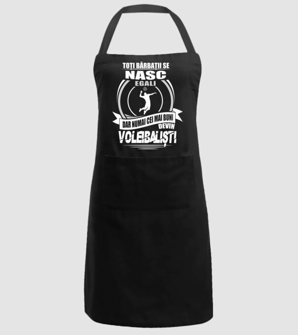 Toți bărbații se nasc egali voleibaliști model negru pe tricou
