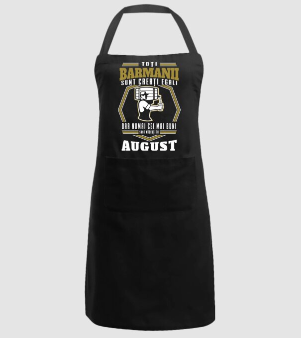 Toți barmanii creați egali August model negru pe tricou