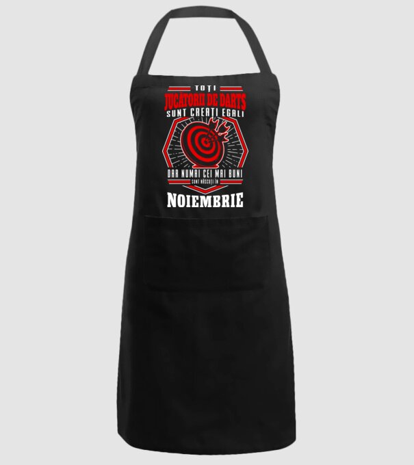 Toți jucătorii de darts sunt creați egali, dar numai cei mai buni sunt născuți în noiembrie. model negru pe tricou