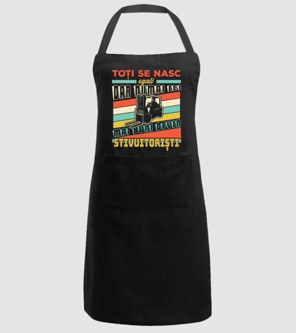 Toți se nasc egali, dar numai cei mai buni devin stivuitoriști model negru pe tricou
