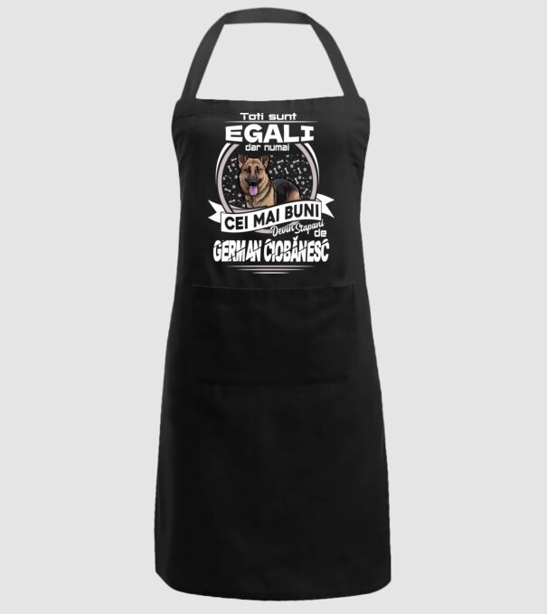 Toți sunt egali, dar numai cei mai buni devin stăpâni de ciobănesc german lght model negru pe tricou