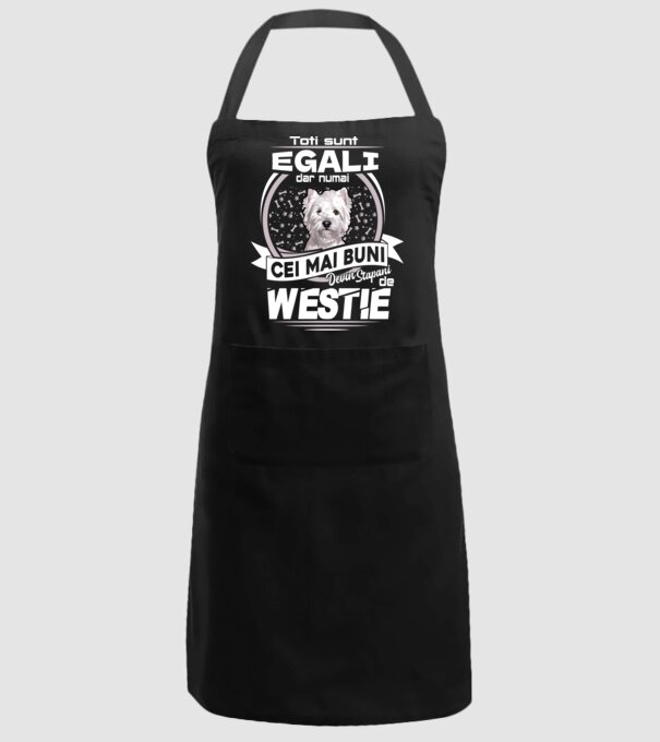 Toți sunt egali, dar numai cei mai buni devin stăpâni de westie lght model negru pe tricou