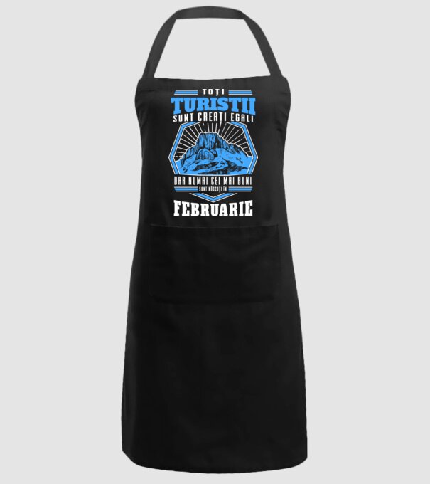 Toți turiștii sunt creați egali, dar numai cei mai buni sunt născuți în februarie. model negru pe tricou