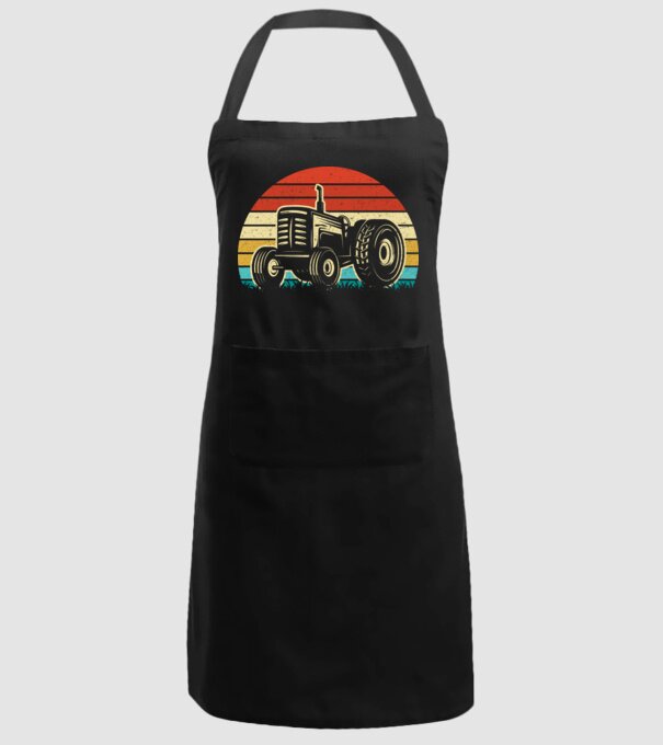TRACTOR model negru pe tricou