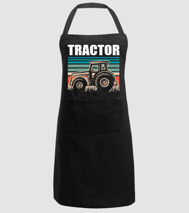 TRACTOR model negru pe tricou