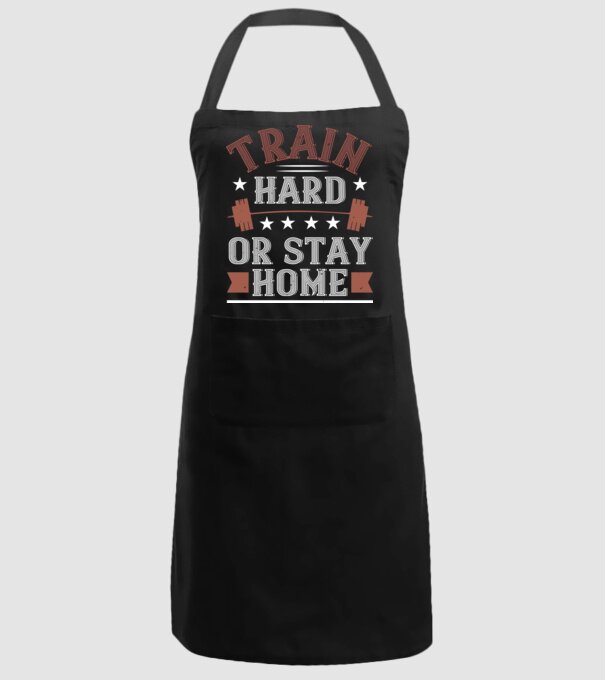 Train Hard model negru pe tricou