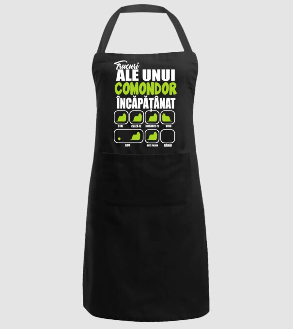 trucuri ale unui comondor încăpățânat stai, culcă-te, întoarce-te, vino, adu, bate palma, rămâi model negru pe tricou