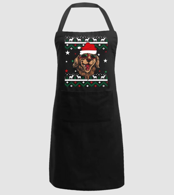 Ugly sweater dog model negru pe tricou
