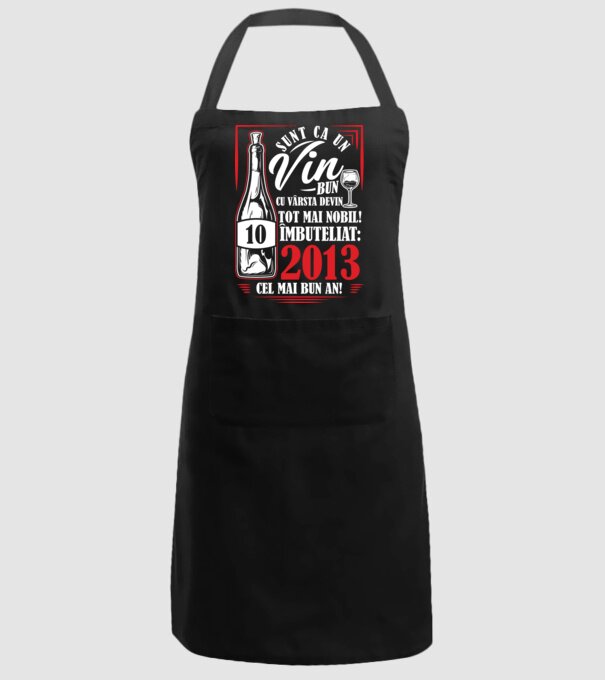 Un Vin Bun 10  2013 drk model negru pe tricou