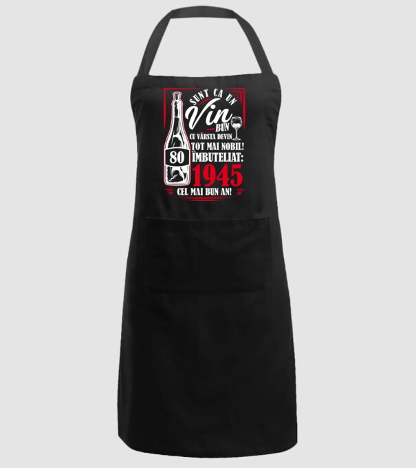 Un Vin Bun 1945 - Negru model negru pe tricou