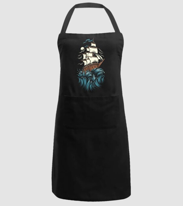 Vapoare model negru pe tricou