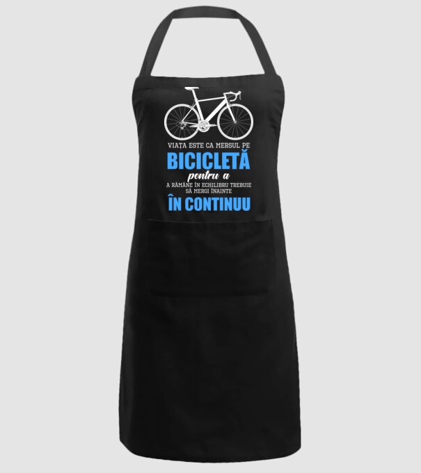 Viața este ca mersul pe bicicletă, pentru a rămâne în echilibru trebuie să mergi înainte în continuu model negru pe tricou