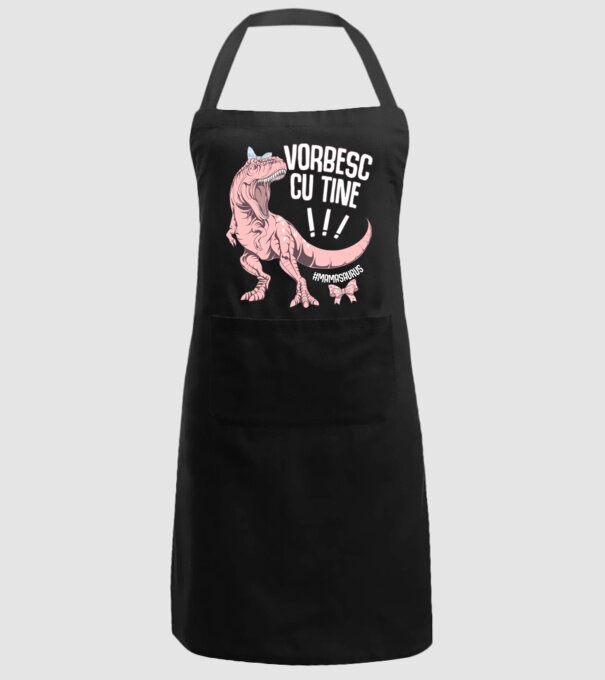 Vorbesc cu tine! #mamasaurus model negru pe tricou