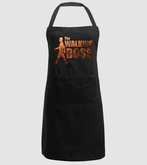 Walking boss model negru pe tricou