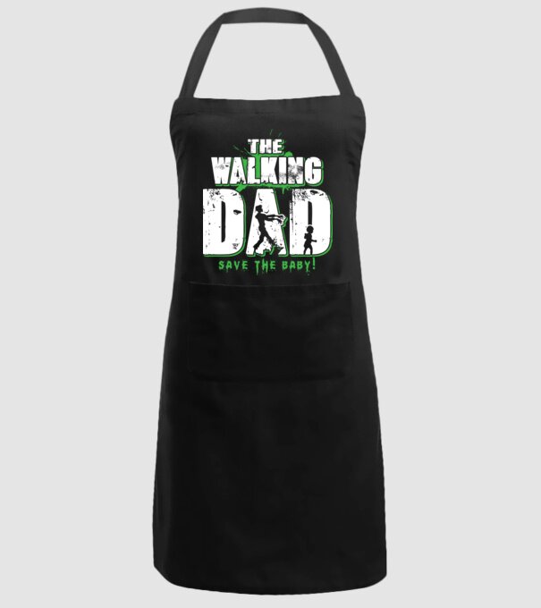 Walking dad green model negru pe tricou
