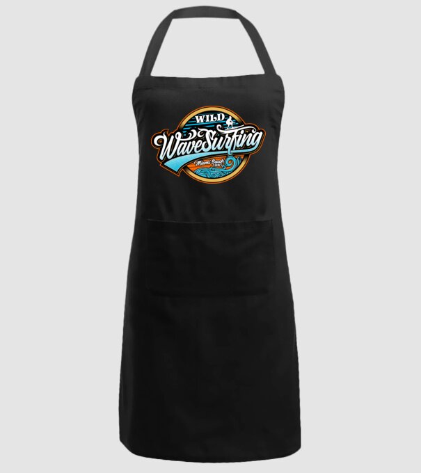 WaveSurfing model negru pe tricou