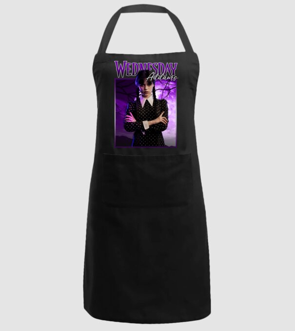 Wednesday Addams model negru pe tricou