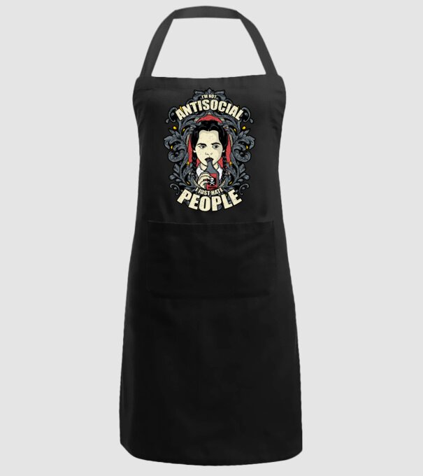 WEDNESDAY - Just hate people model negru pe tricou