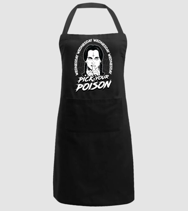 WEDNESDAY Pick your poison model negru pe tricou