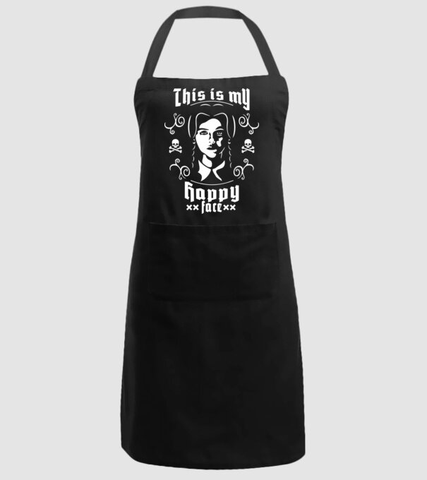 WEDNESDAY This is my happy face model negru pe tricou
