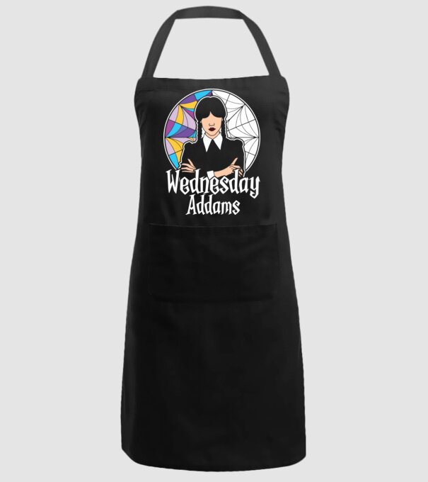 Wednesday Window colorful model negru pe tricou
