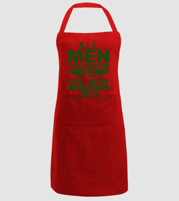 All men are created - 1977 model roșu pe tricou