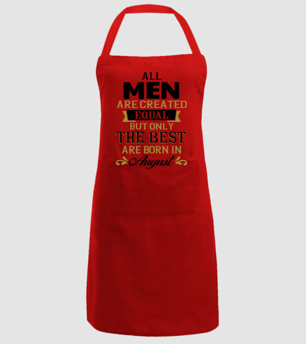 All men created equal but only the beat are born in august model roșu pe tricou