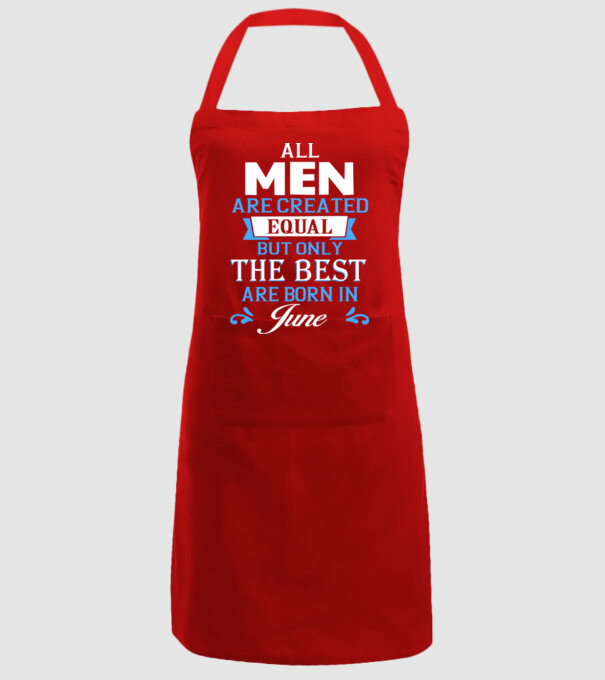 All men created equal but only the beat are born in june model roșu pe tricou