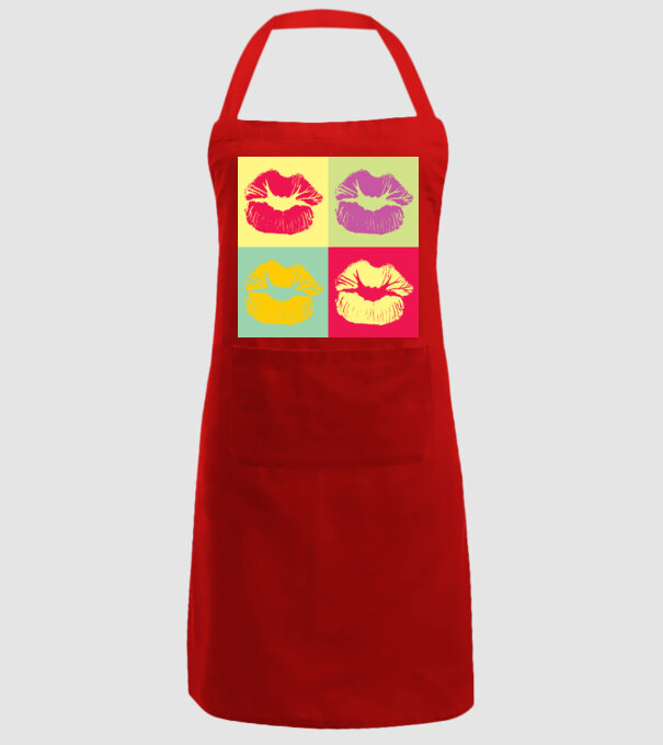Pop Art Kiss model roșu pe tricou