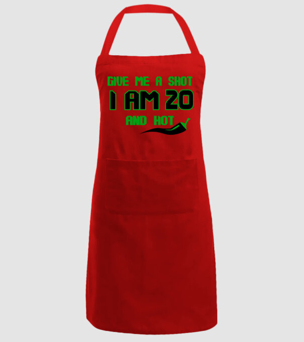 Give me a shot - 20 model roșu pe tricou