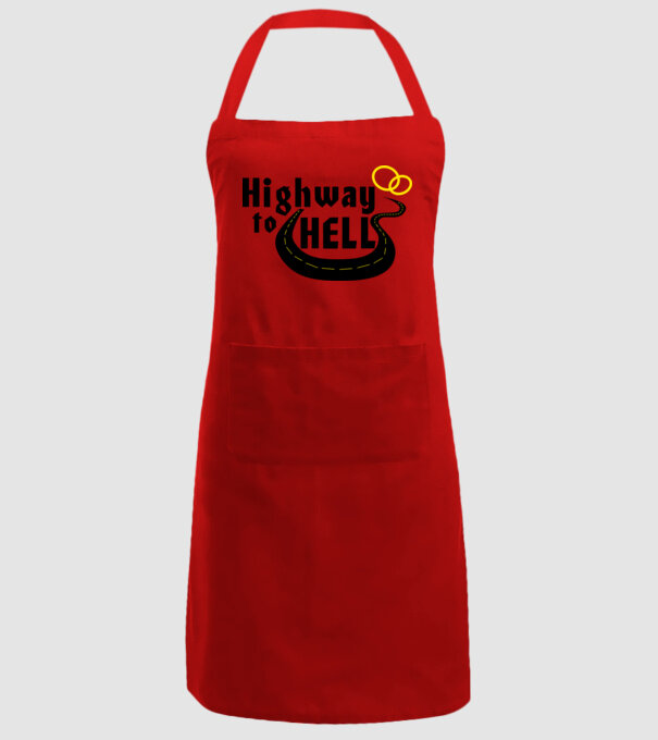 Highway to hell simple model roșu pe tricou
