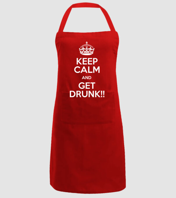 keep calm and get drunk model roșu pe tricou