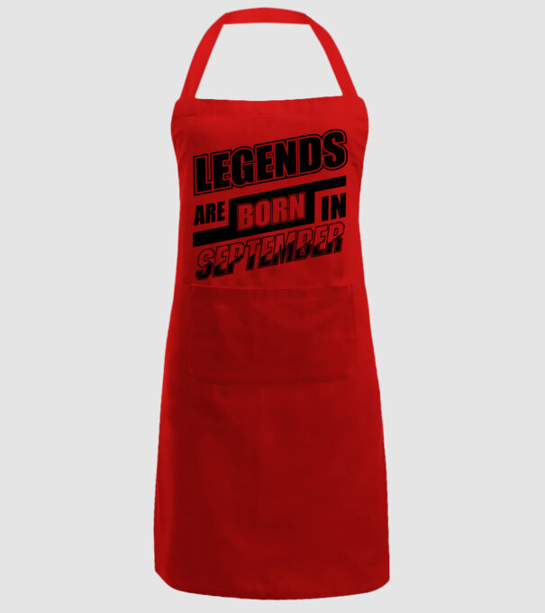 Legends are born in September model roșu pe tricou