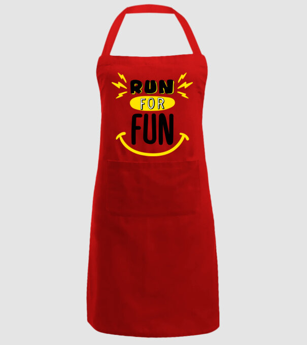 Run for fun model roșu pe tricou