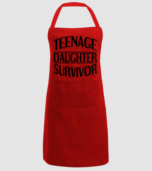 teenage daughter survivor model roșu pe tricou