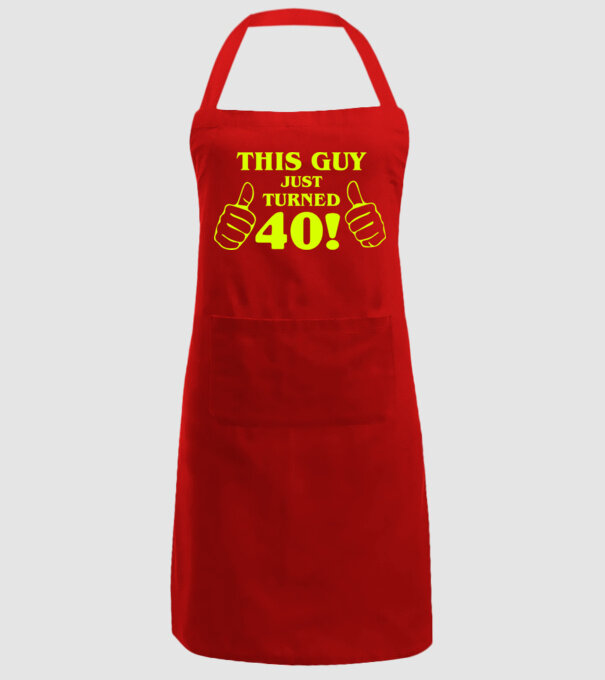 This guy just turned - 40 model roșu pe tricou