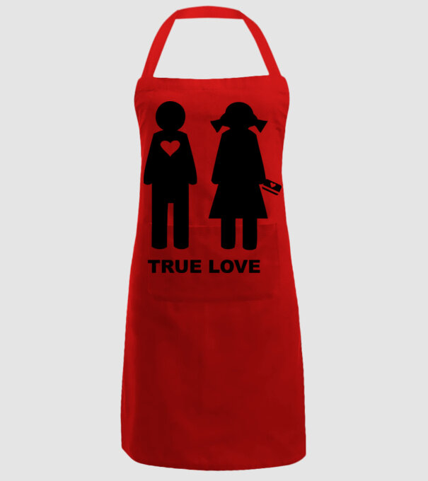 True Love model roșu pe tricou