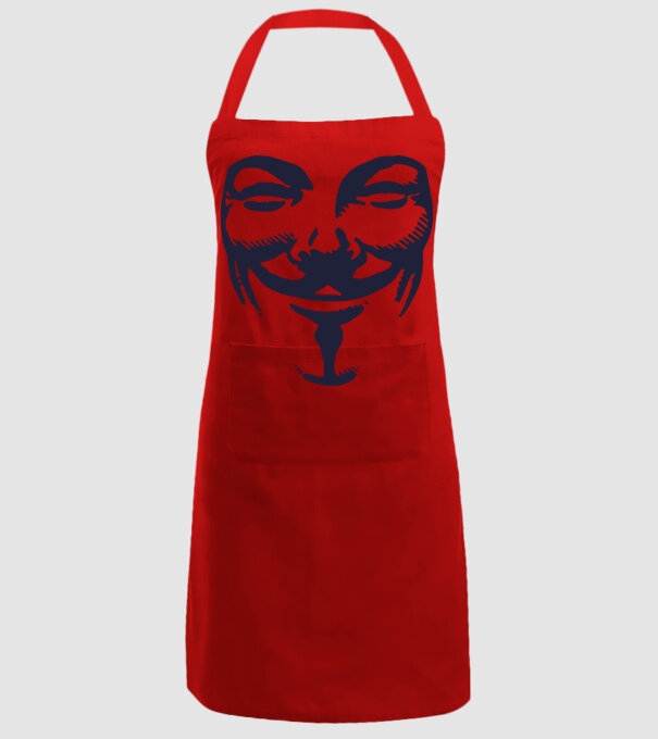 vendetta mask model roșu pe tricou