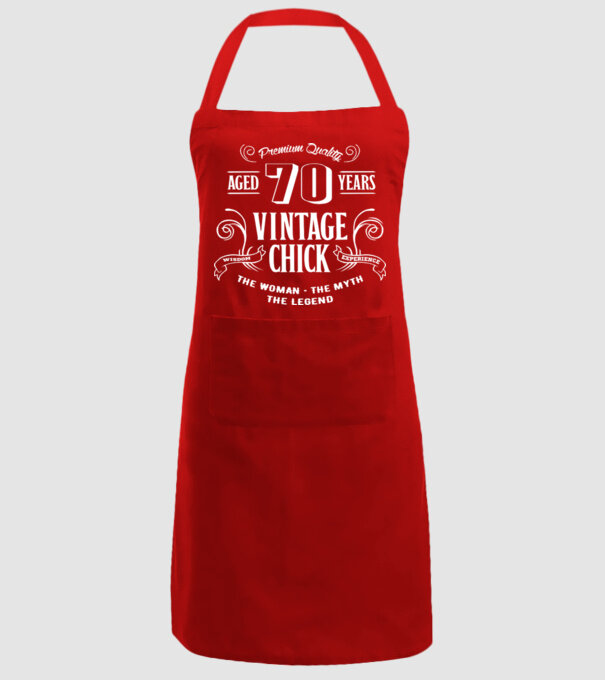Vintage chick - 70 model roșu pe tricou