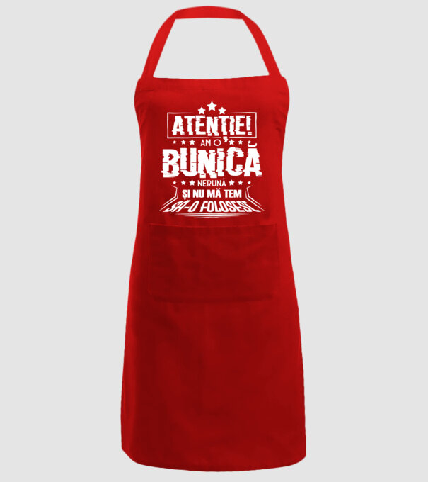 Atenție! Am o bunică nebună și nu mă tem să o folosesc. model roșu pe tricou
