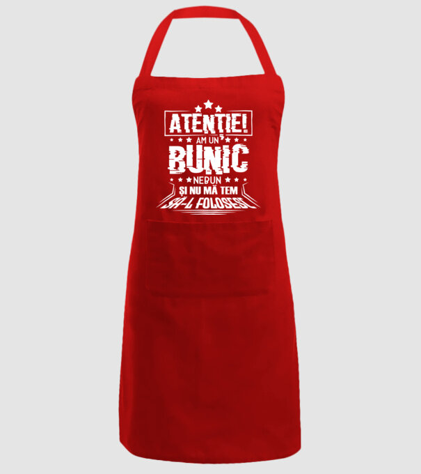 Atenție! Am un bunic nebun și nu mă tem să-l folosesc. model roșu pe tricou