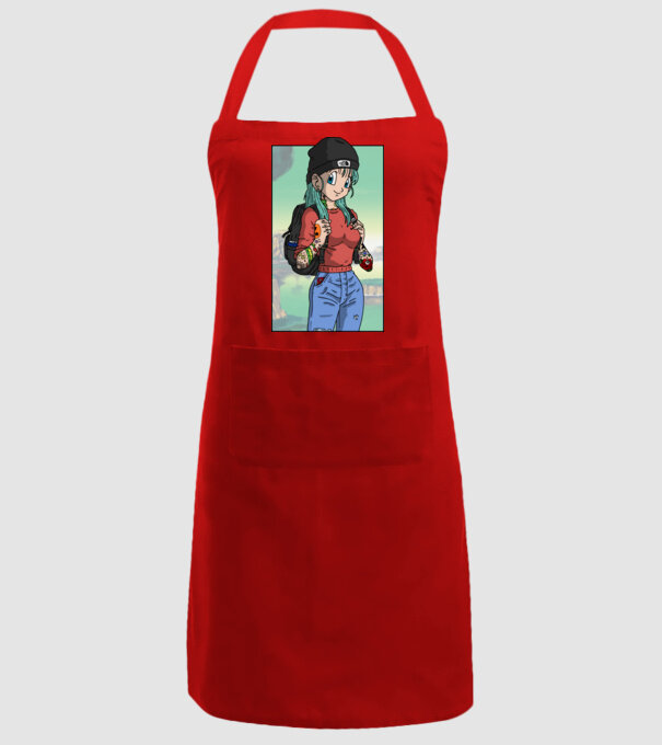 dragon ball bulma model roșu pe tricou
