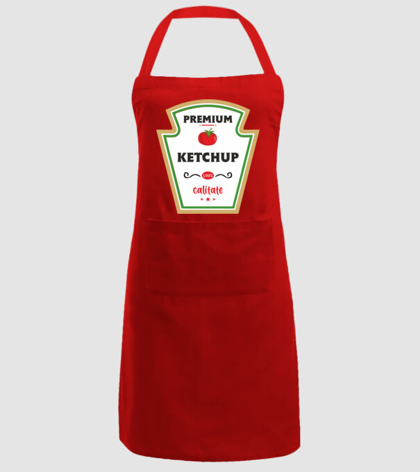 ketchup premium - calitate model roșu pe tricou