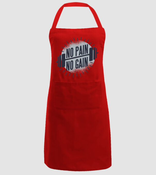 No pain no gain round model roșu pe tricou