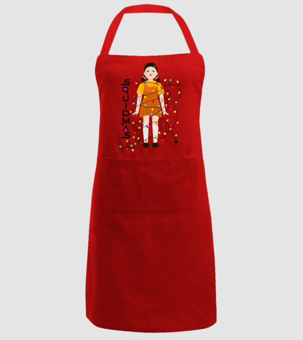 squidmas girl model roșu pe tricou