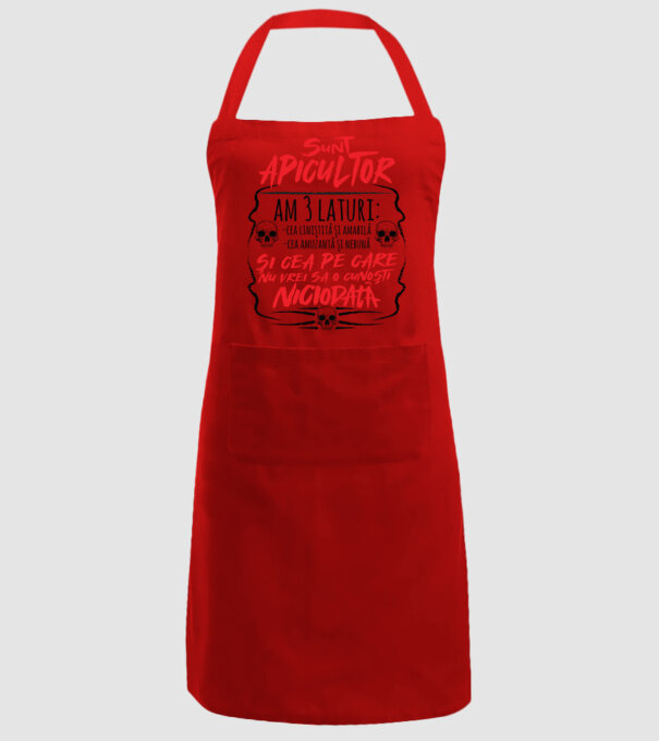 sunt apicultor am 3 laturi model roșu pe tricou